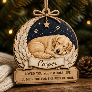Pet Memorial Angel Wings Photo-Art Ornament with Name - Personalized 3-Layered Wood Ornament d413907a-1ed4-4985-bd50-b2af429e9608.jpg