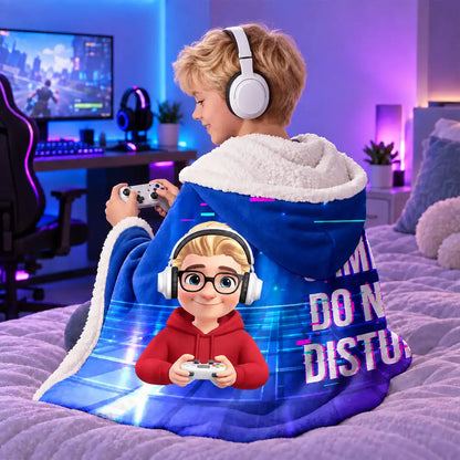 I Am Gaming Do Not Disturb 3D Effect Gamer - Personalized Wearable Hooded Blanket d4337984-b3c8-4a26-a51d-69a745c505c1-MK_4_ed64d5dc-6565-4638-81b1-25a186d7e5db.jfif