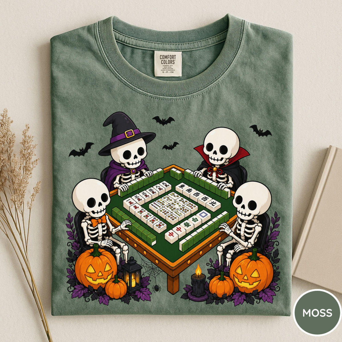 Comfort Colors Halloween Mahjong Shirt, Halloween Skeleton Mahjong Tee, Mahjong Lover Shirt, Mahjong Lover Gift, Funny Mahjong Lover Shirt d45add30-8448-44c1-95bd-036920440d7e-2.jpg