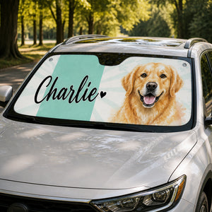 Custom Dog Name Auto Sun Shade – Watercolor Pup - Personalized Auto Sun Shade d465ebfb-5463-4050-a39f-8a24d209aea0.jpg