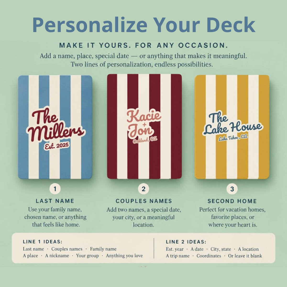 Personalized Retro Striped Playing Cards – Custom Family Name Card Deck, Lake House Cabin Gift, Girls Trip Keepsake, Wedding & Anniversary Gift d46a4a77-ad35-4247-a57b-64d8c9bf93a0-3.png