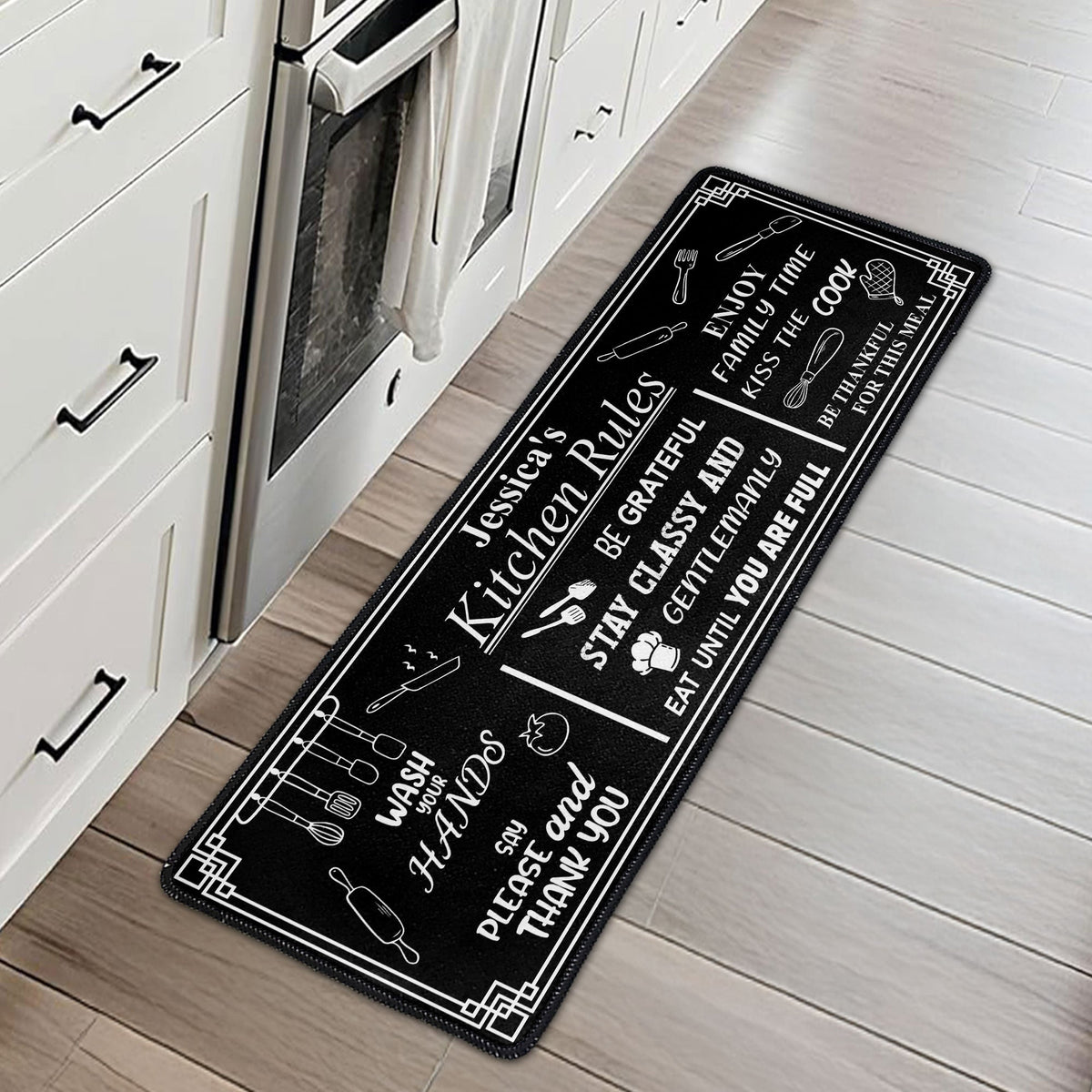 My Kitchen Rules - Personalized 2-piece Mat - Kitchen Decoration, Gift For Mom, Grandma d46a5011-f6a1-4ce5-ba64-bc88be6824fb-2.jpg