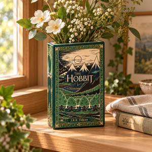 The Hobbit Book Cover Style Ceramic Vase, Decorative Flower Vase for Book Lovers and Reading Nooks d471748d-ef41-4ac1-9b12-2651bf9ddec0-banner-1.png