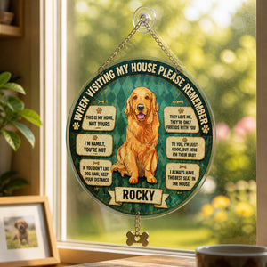 Dog House Rules Doormat – Custom Pet Portrait & Name - Personalized 1 Layered Suncatcher with Charm d493f6eb-ec47-4721-ba1e-ecd1d17e4c54.jpg