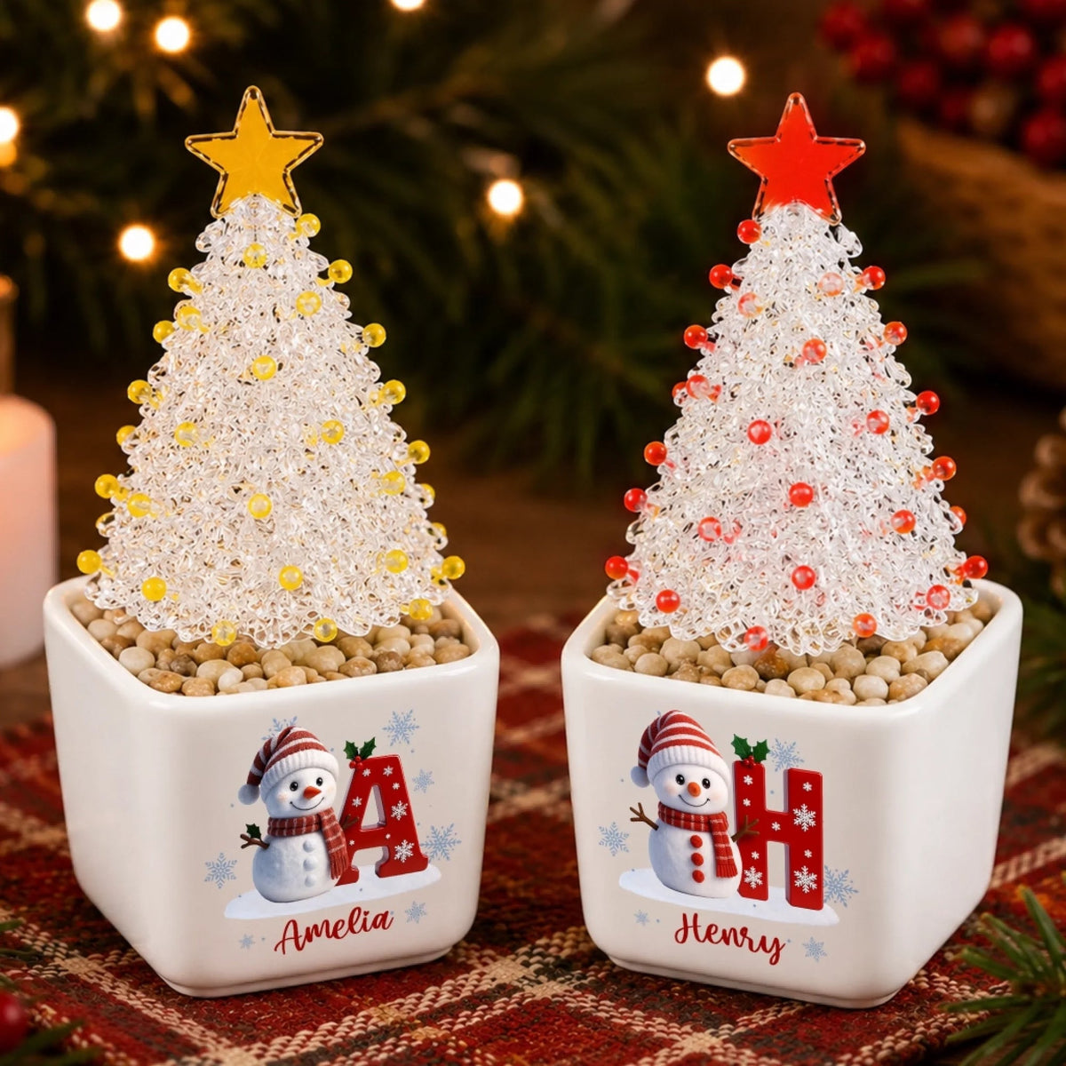 Personalized Glass Christmas Tree Planter with Name – Snowman Holiday Table Decor, Christmas Gift for Kids and Family d49a8a24-1f99-43d5-be6c-979adbd0926c-3.jpeg