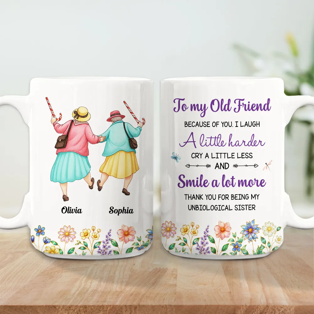 Cry A Little Less And Smile More - Personalized Custom Coffee Mug