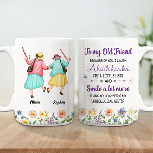 Cry A Little Less And Smile More - Personalized Custom Coffee Mug