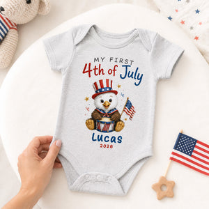 My First 4th Of July - Personalized Baby Apparel - 4th Of July Keepsake For Baby