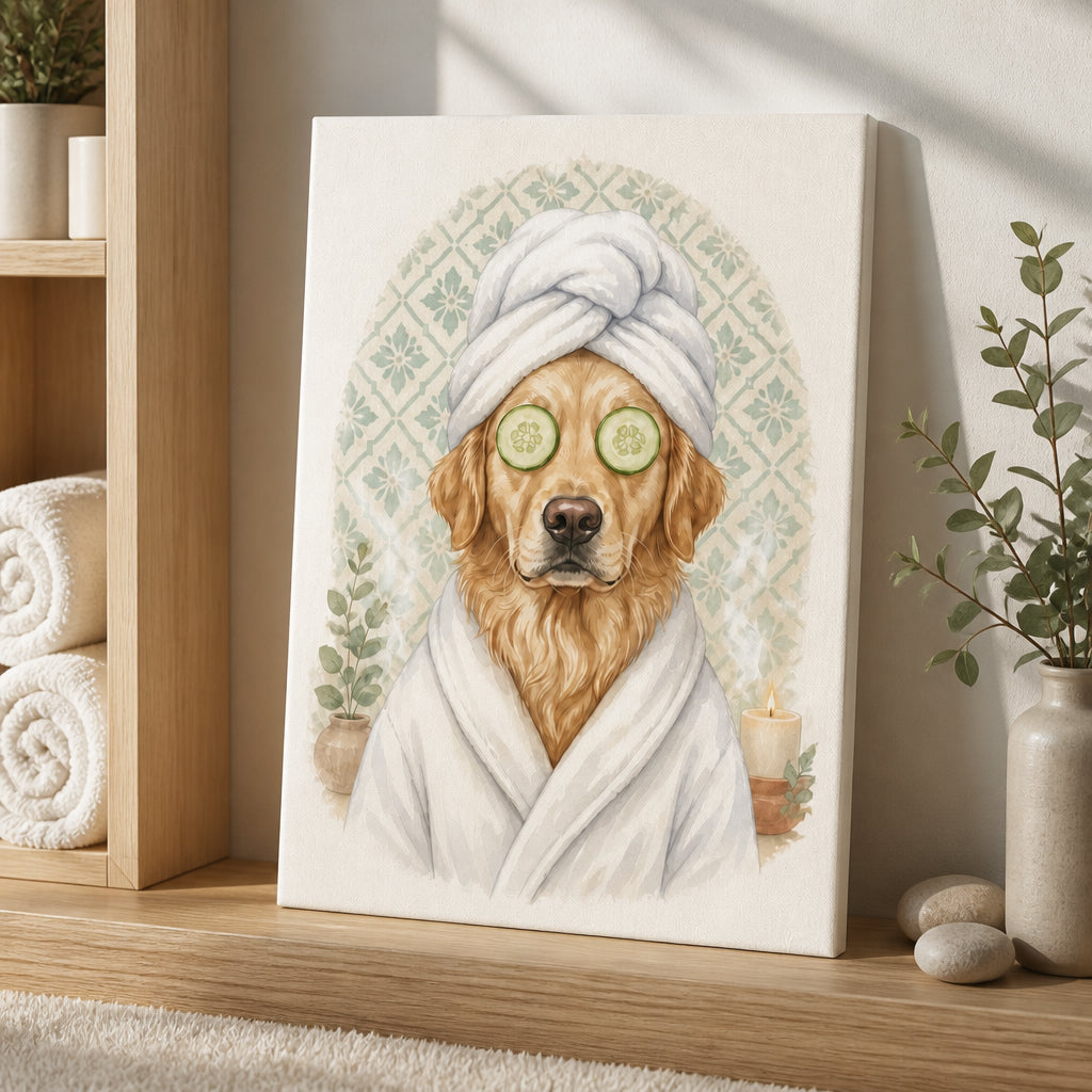 Custom Pet Spa Day Portrait Canvas - Personalized Canvas d4a52472-65dd-4096-9af1-9b70a0b035f2.jpg