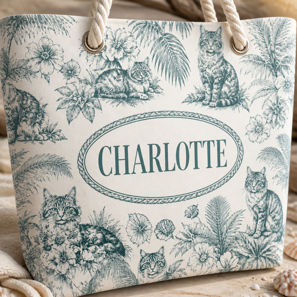 Personalized Cat Toile Tote – Name Badge - Personalized AOP Tote d4b28536-b5f0-4cbf-b5c1-d3ce5412f9d9.jpg