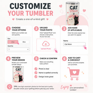 Cat Mom Tumbler — Life Is Better With Cats (2-Photo Pet Portrait) - Personalized Tumbler d4b77b07-b4f0-46fb-9735-df7cd9957a96.jpg