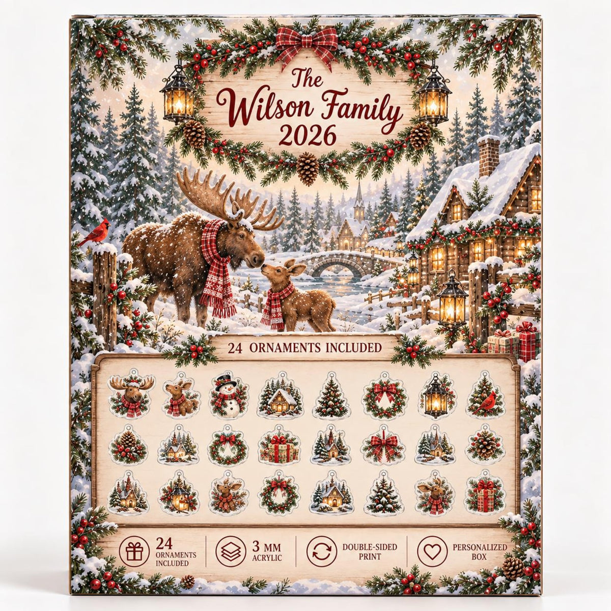 Personalized Moose Advent Calendar, 24 Double-Sided Acrylic Ornaments, Christmas Countdown Box d4b82b53-8d6f-4fd9-beba-6eedaf2eca51-il_1588xN.8595669086_swg2.jpg