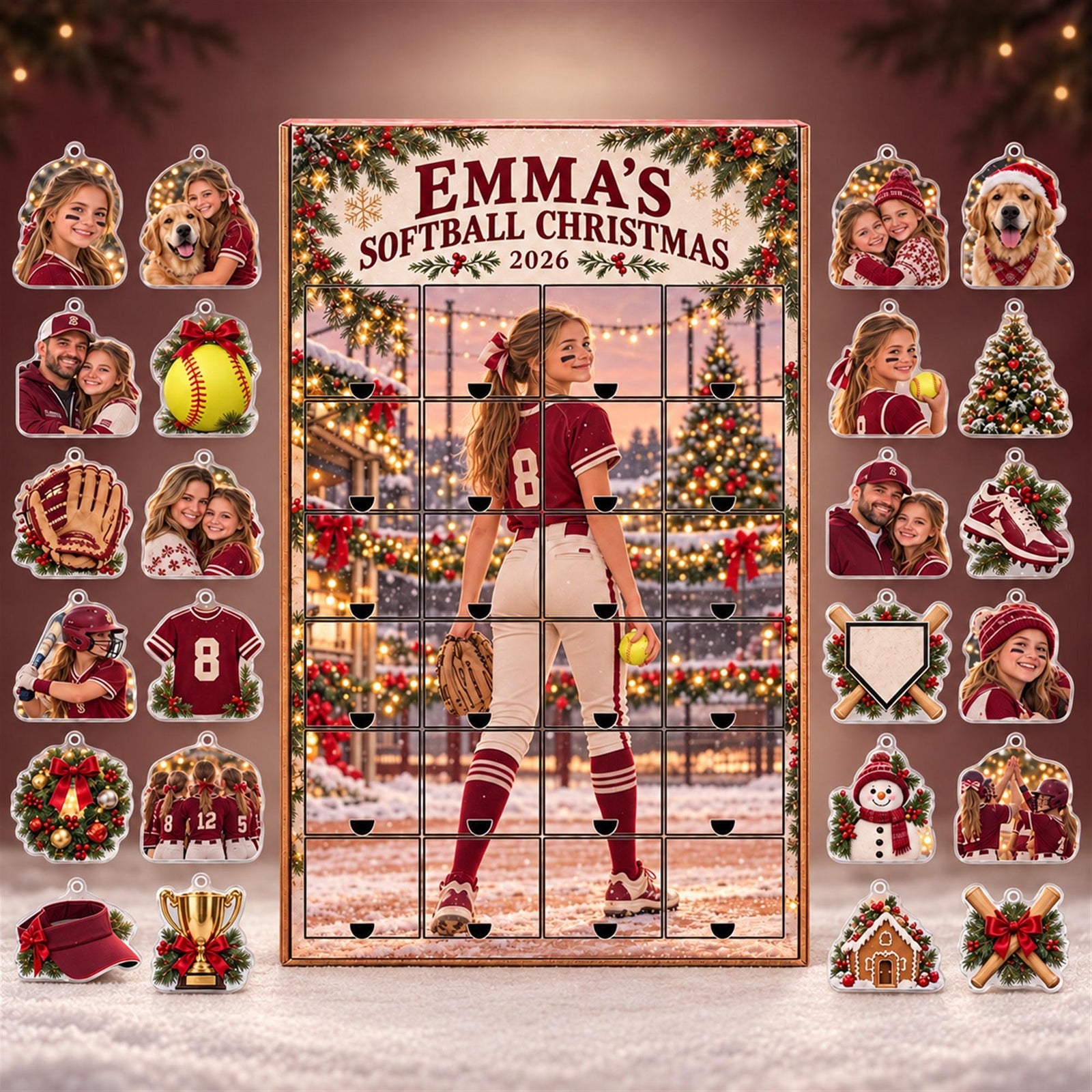 Personalized Softball Advent Calendar with 24 Custom Photo Acrylic Ornaments, Player Number Christmas Gift for Softball Family and Coach d4cd4b1b-7ca7-4240-87c0-59dfe2c592bf-il_fullxfull.8648767089_gdmj.jpg