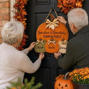 Personalized Grandma Grandpa's Pumpkin Patch Door Hanger, Fall Season Decor, Fall Pumpkin Patch Sign Grandma Thanksgiving Decor d4dcc85a-f3e8-4e4b-b435-c8e6b1583934-dssd-2-.webp