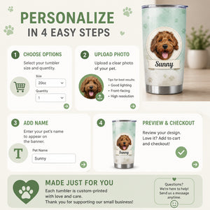 Custom Pet Photo + Name Watercolor Paw Tumbler - Personalized Tumbler d4dff812-058b-4a03-a03e-e78ba673c646.jpg