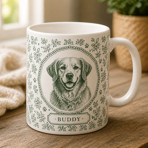 Custom Botanical Cameo Pet Portrait Mug - Personalized Mug d4e56fb2-06d8-4e36-a0cd-ec08c84b524b.jpg