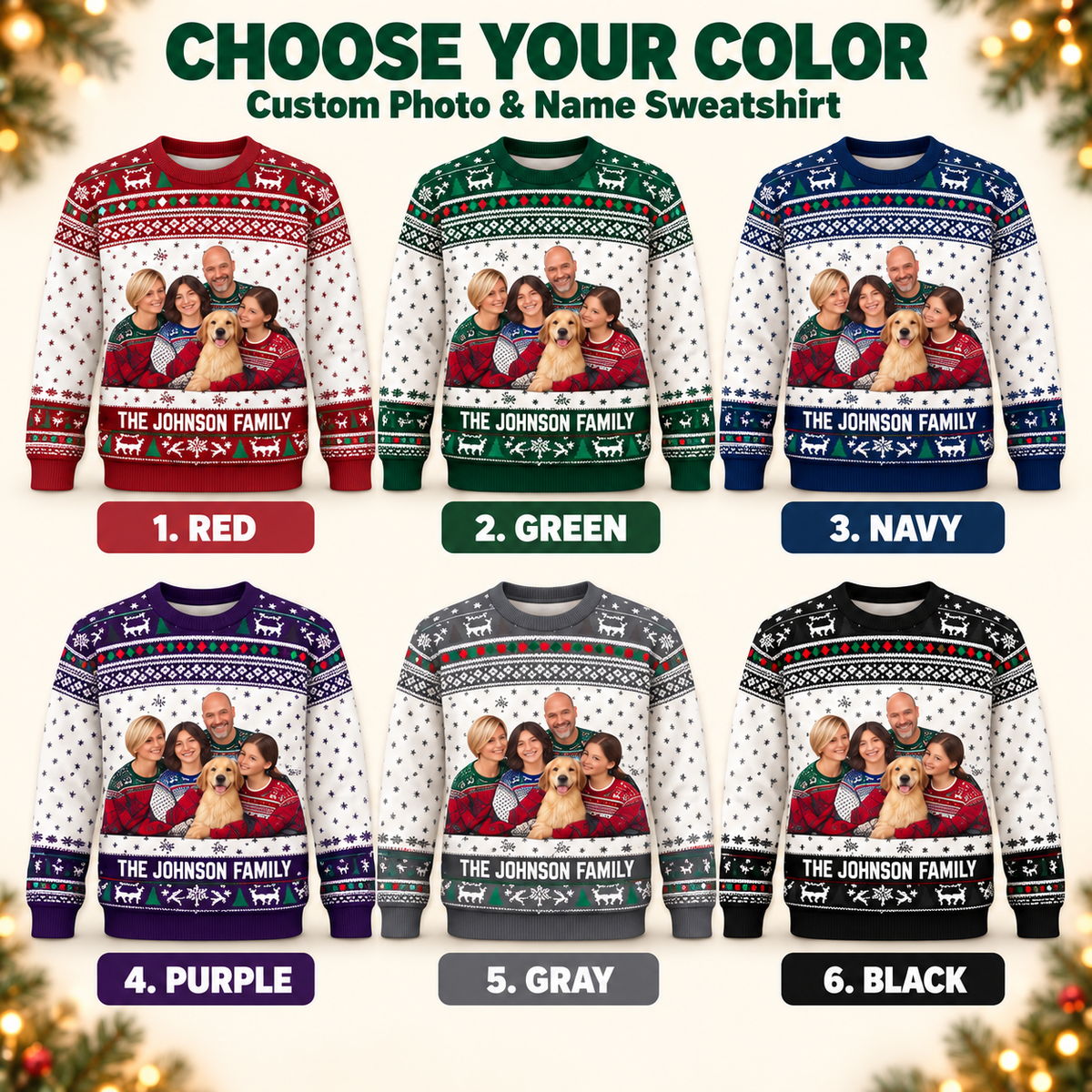 Personalized Family Photo Christmas Party Sweater ,Custom Name & Photo Ugly Xmas Sweater, Matching Holiday Outfit for Family and Friends d4eb2d66-907c-4f9b-b0ee-290e80d2cc10-Ch-n-m-u-o-n-gia-nh-Noel.png