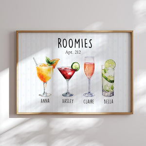 Custom Roommate Drink Print Dorm Room Sign, College Roommate Gift, Roommate Decor Trendy College Apartment Dorm Art, College Apartment Decor d4f98d8f-2af0-4b09-9d95-0aec58a3ffee-10.jpg