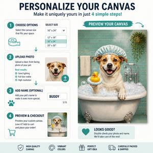 Custom Pet Bathroom Art Canvas – Bubble Bath Edition - Personalized Canvas d52130f9-4aa3-40d6-b632-c63d894bffeb.jpg