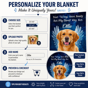 Pet Memorial Angel Wings Photo Blanket - Personalized Blanket d5240f28-de8a-4dcd-ac8d-cf06a9058993.jpg