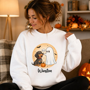 Boo‑p Dachshund Ghost Personalized Sweatshirt - Personalized Sweatshirt d5336051-9d3d-4116-82b0-dd1007175d1e.jpg