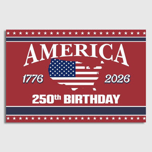 America 250 Birthday 1776-2026 Personalized Canvas Poster