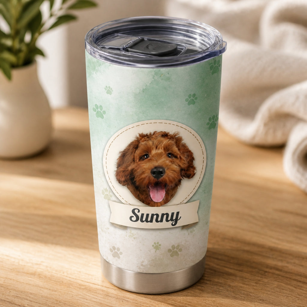 Custom Pet Photo + Name Watercolor Paw Tumbler - Personalized Tumbler d543a71b-524e-4bbf-9f8d-69b79773dcc7.jpg