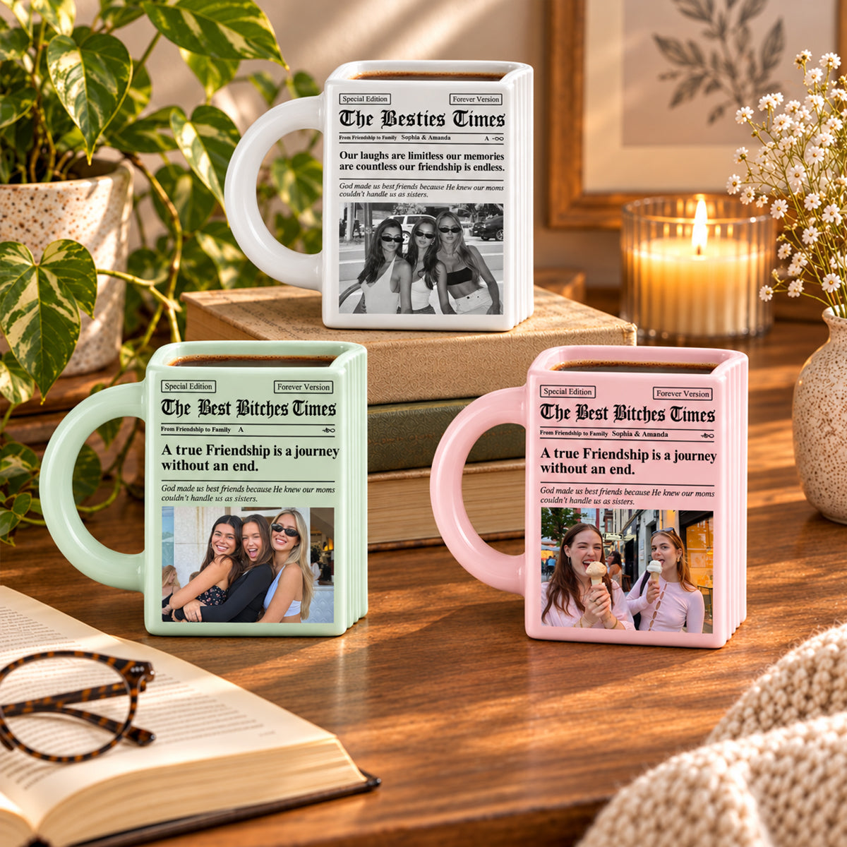 Friendship Newspaper Custom Photo Best Friend Keepsake - Personalized Book Shaped Mug - Christmas Gifts d54c4d81-e131-4e83-8a03-8876c2042f42-banner-4.jpg