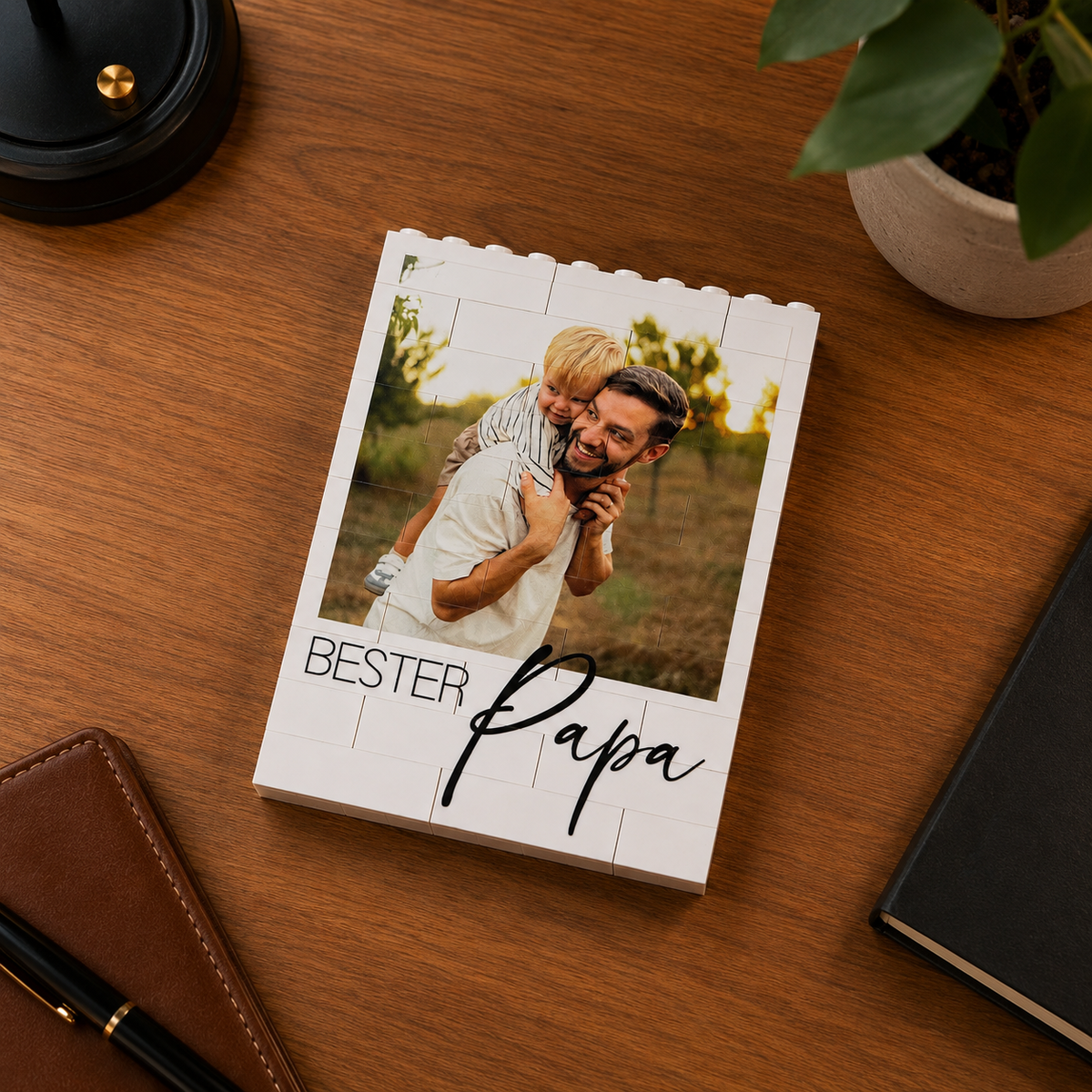 Personalized father photo block, father's day custom photo block puzzle, photo gift, photography, personal dedication, unique gift, building blocks