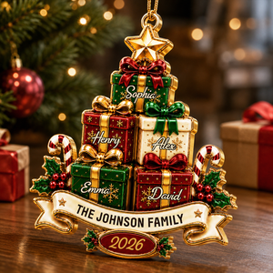 Wrapped In Love Always Family Christmas - Family Ornament - Real 3D Raised Ornament d58449b6-a58a-4807-8bfe-82669d1fbb14-7-15-.png
