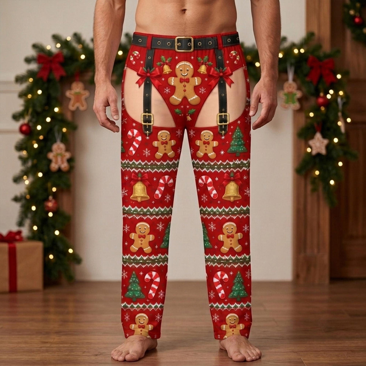Men's Ugly Christmas Pajama Pants: Fake Chaps Gingerbread Thong Gag Gift d5998967-4fde-4ad3-b750-f69727554113-5.jpg