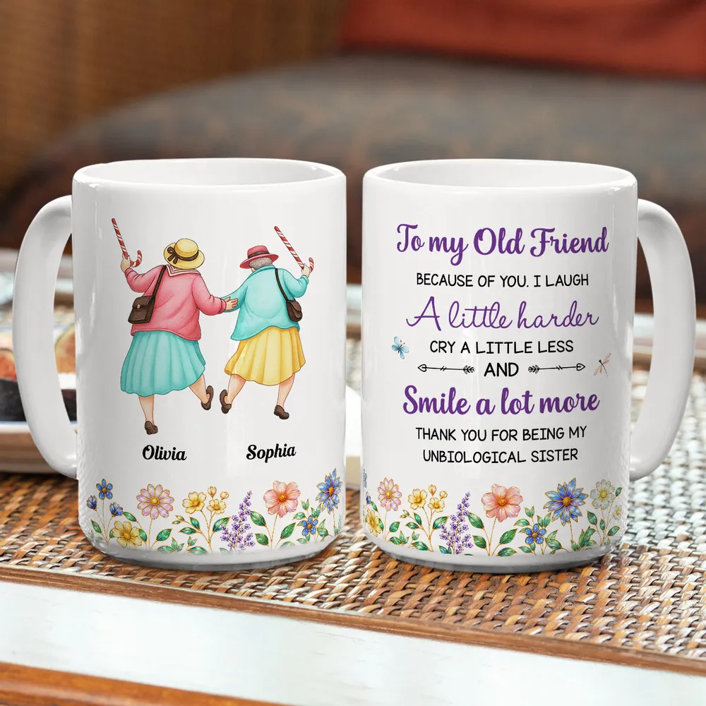 Cry A Little Less And Smile More - Personalized Custom Coffee Mug