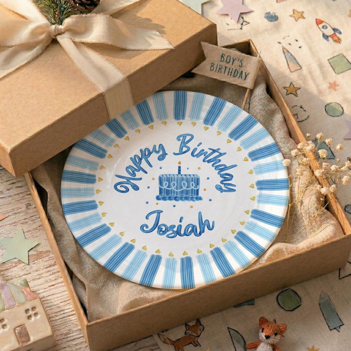Personalized Birthday Plate for Boy, Custom Name Ceramic Keepsake, Birthday Gift for Kids, Family Party Decor, Memory Plate d5bb8533-6f87-4c90-98da-c8465aafbf6c-3.jpg