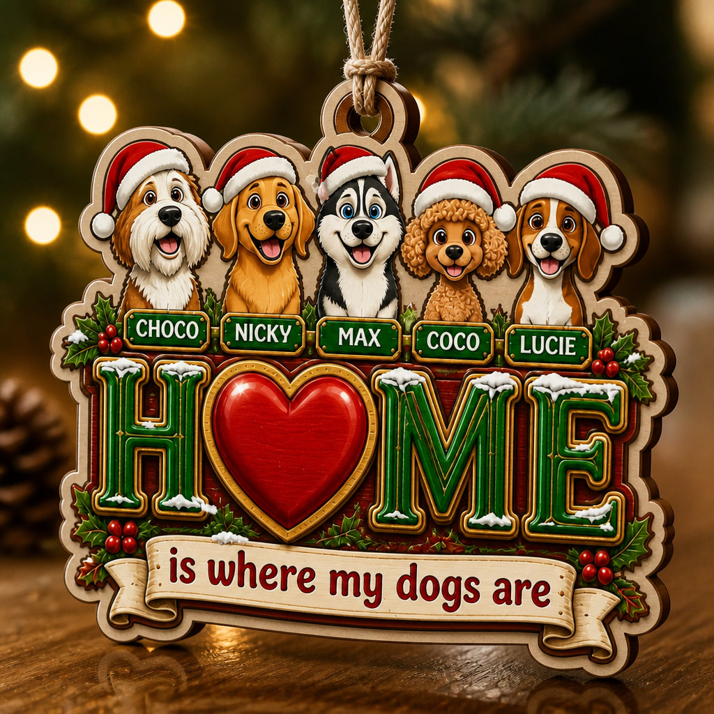 Home Is Where My Dogs Are - Custom Pet Photo Wreath Wood Ornament - Personalized 3-Layered Wood Ornament d5c1fd4a-a24e-44e5-94eb-a978dd4e78ff.jpg