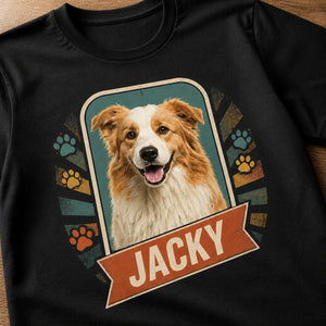 Vintage Paw Badge Custom Pet Photo Tee - Personalized T-shirt d60560e1-4739-4111-aa03-32337ff2d67b.jpg