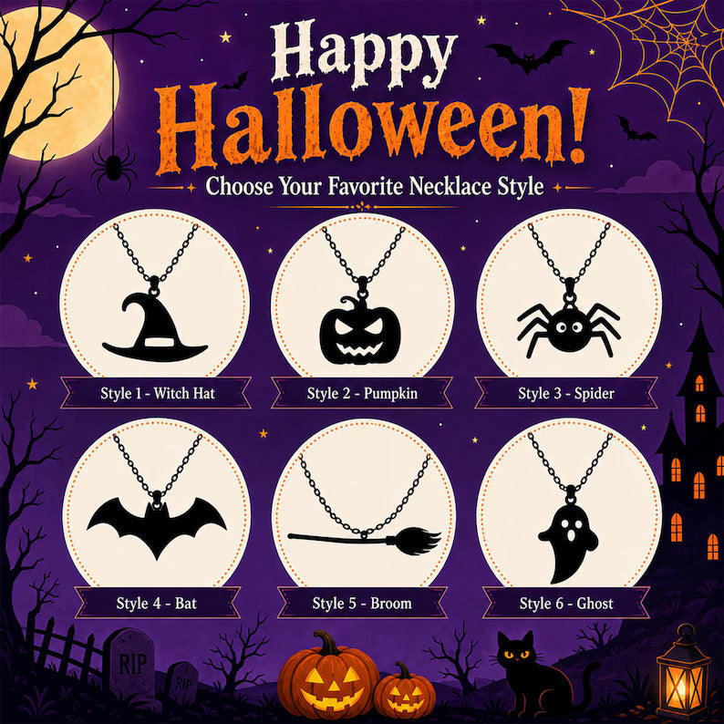 Custom Halloween Name Necklace, Gothic Jewelry, Personalized Gothic Name Necklace, Witch Ghost Bat Pendant, Spooky Gift, Halloween Gift. d6309c34-05d4-4924-8902-e63e3f82514b-gfhgfghf-1-.jpg