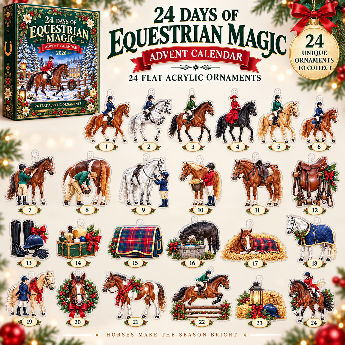 2D Flat Acrylic Equestrian Advent Calendar 2026, 24 Horse Ornaments, Horse Riding Christmas Countdown, Equestrian Gift d65bd95e-218c-49f4-8fc1-43c3f5a1fb5a-099a5be2-ff37-4564-b8f2-a98614e02947.png