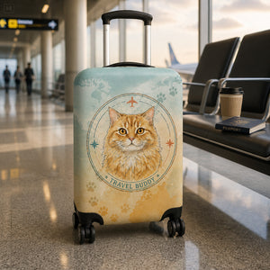 Custom Pet Portrait Luggage Cover – Watercolor Travel Stamp Edition - Personalized Luggage Cover d66d5906-bb47-4299-9aaf-bddc15a52c7d.jpg