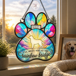 Rainbow Bridge Paw Suncatcher – Personalized Pet Name - Personalized Suncatcher Ornament d6908549-0708-455a-a300-162ec4c0ff99.jpg