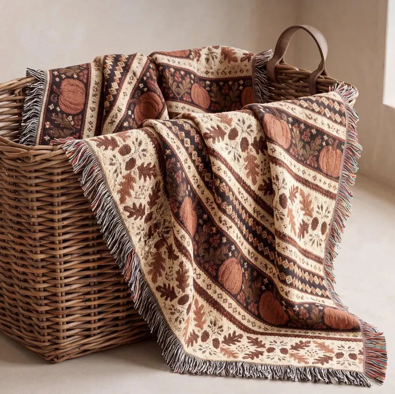 Autumn pumpkin woven blanket gift for fall lover farmhouse throw blanket cosy Thanksgiving gift for her rustic autumn home decor d6935295-2115-4b38-9964-4aa71efe36ac-dfre-4-.webp