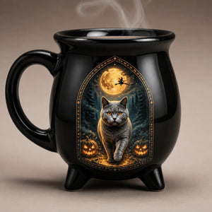 Custom Halloween Pet Portrait Cauldron Mug - Personalized Halloween Black Ceramic Witch Mug d6b595ad-95ab-4d73-ae51-e8b8c41075ca.jpg