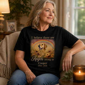 Rainbow Bridge Pet Memorial Tee – Angels Among Us (Photo, Name & Years) - Personalized T-shirt d6be01a5-a9f6-40cc-844a-642e8b625b41.jpg