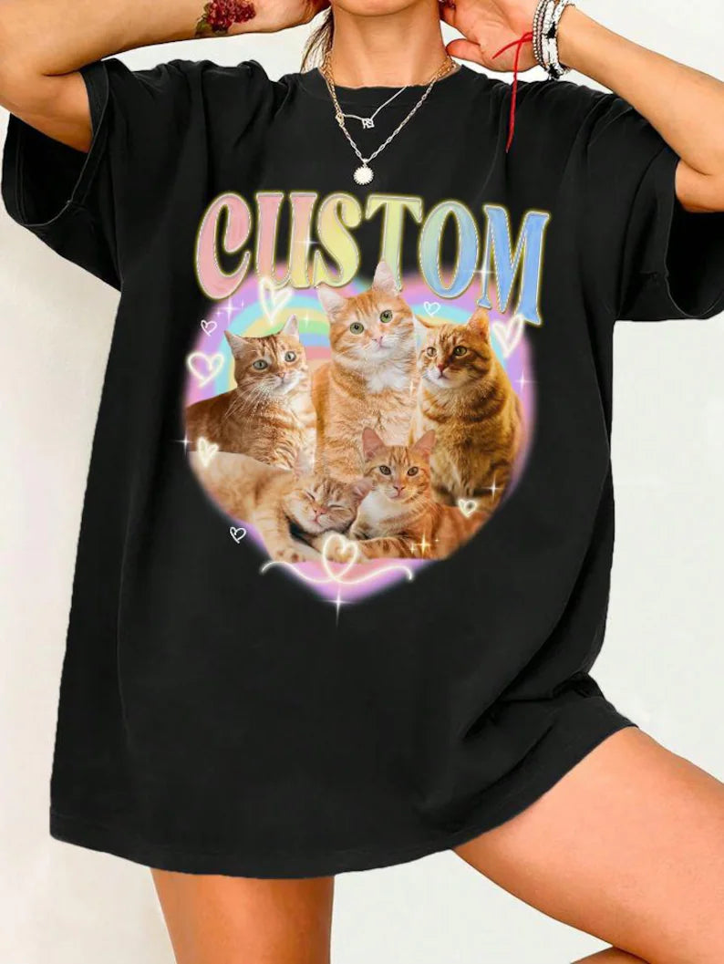 Personalized Cat Bootleg Shirt, Custom Cat Face Bootleg Shirt, Vintage Pet Photo - Name Shirt, Personalized Graphic Tee Dog, Pet Gifts Shirt d6e921ec-06ec-4cbb-a5a8-09cc7f1a183b-fgftr-2-.webp