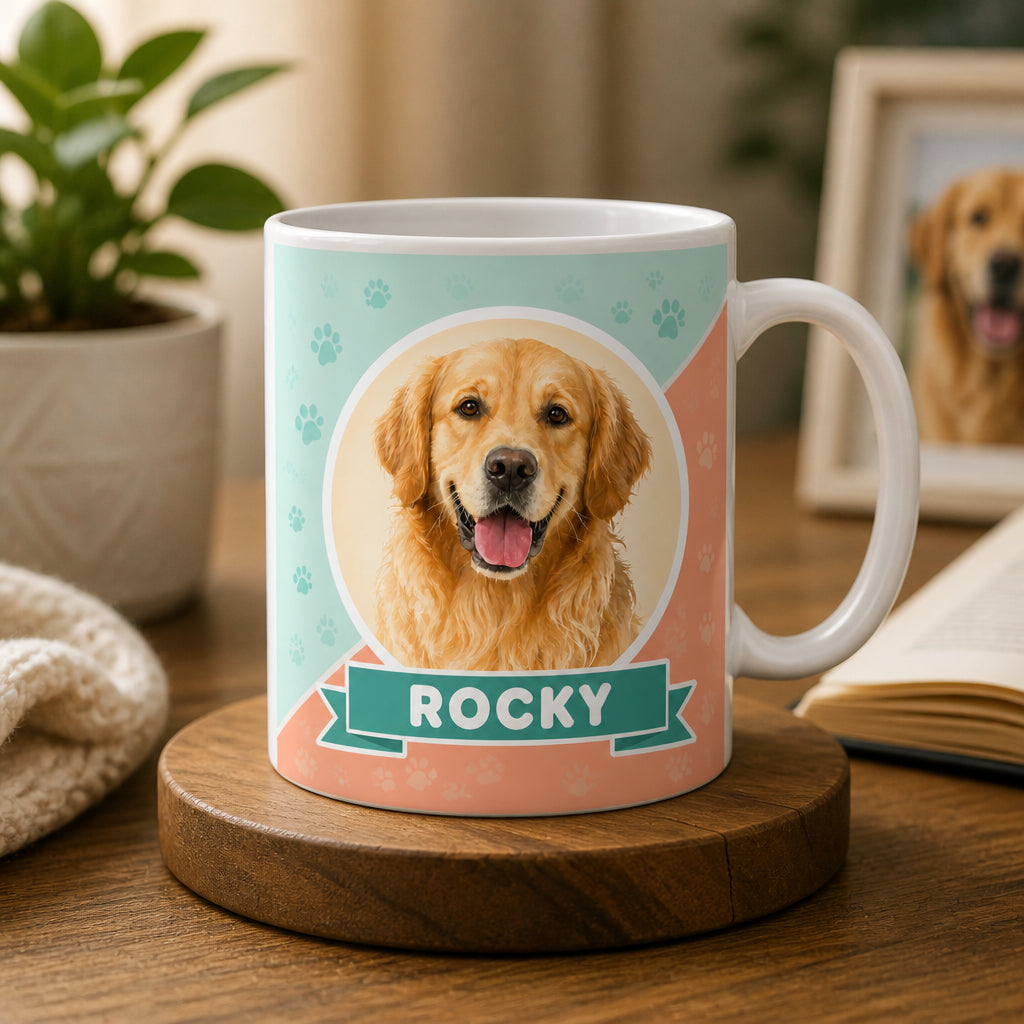 Custom Pet Portrait Mug – Photo-to-Watercolor with Pet Name - Personalized Mug d7109c5f-5d50-466e-b585-0cd99b680155.jpg
