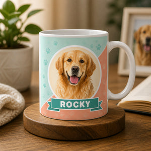 Custom Pet Portrait Mug – Photo-to-Watercolor with Pet Name - Personalized Mug d7109c5f-5d50-466e-b585-0cd99b680155.jpg