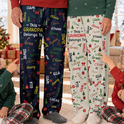 Personalized Grandma Grandpa Pajama Pants, Custom Grandkids Names Christmas Lounge Pants & Sweatpants, Grandparent Gift d7120435-4b35-4aaf-a83d-83a6ac96296a-4.jpg