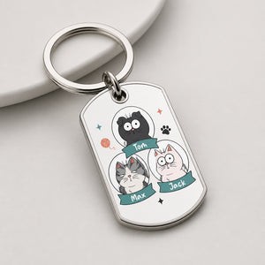Custom Cat Person Double‑Sided Stainless Steel Keychain – Cartoon Pet Portraits & Names - Personalized Stainless Steel Keychain d734acb7-9d2c-49be-87c3-eb0f59611939.jpg
