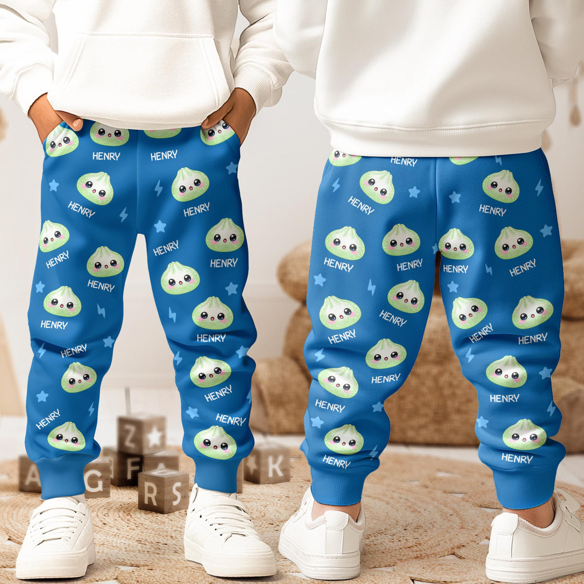 Personalized Family Sweatpants with Custom Name, Cute Dumpling Print Jogger Pants, Matching Lounge Pants for Adults and Kids, Birthday or Christmas Gift d7506c81-ecba-4d50-8a08-f7f10e372c8f-sweatpants-3.jpg