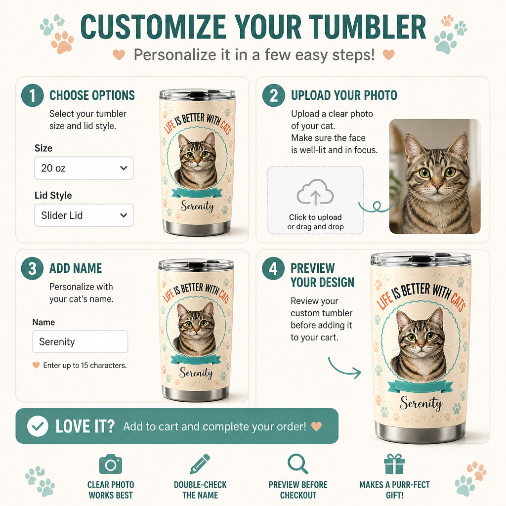 Life Is Better With Cats — Custom Pet Portrait Tumbler - Personalized Tumbler d752ceee-678f-4ae0-b03c-c444dabbe7bc.jpg
