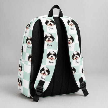 Custom Pet Photo + Name Backpack — Paw-Print Badge Pattern - Personalized Personalized Backpack d754b6d5-ca32-45bb-94a5-89d9cbb546d9.jpg